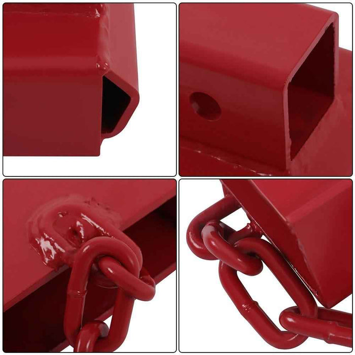 DURAFORCE Forklift Trailers Towing Adapter Pallet Forks Attachment Red 2" Hitch Receiver