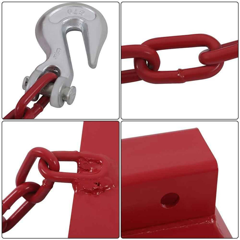 DURAFORCE Forklift Trailers Towing Adapter Pallet Forks Attachment Red 2" Hitch Receiver