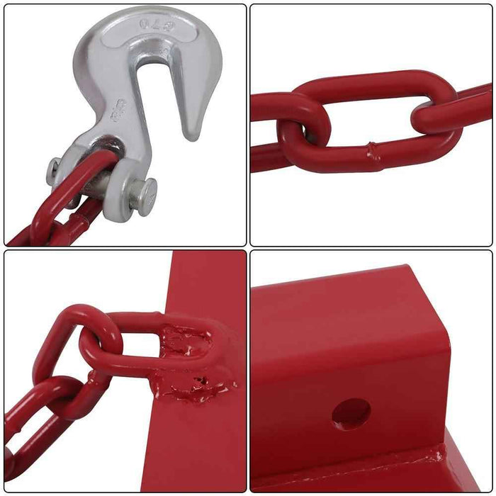 DURAFORCE Forklift Trailers Towing Adapter Pallet Forks Attachment Red 2" Hitch Receiver