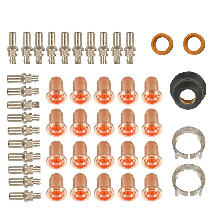 DURAFORCE For CUT65DS 45 Pcs IPT-60 PT40 Plasma Cutting Torch Tips Electrode Shield Cap