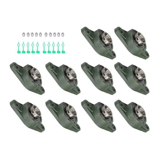 DURAFORCE New 10Pack UCFL206-20 Pillow Block Bearing 1-1/4" Bore 2 Bolt Self Alignment