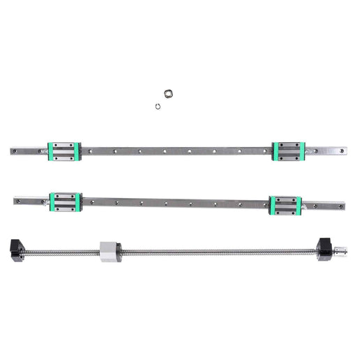 DURAFORCE New 2PCS Linear Guide Rail HGR20-800mm + SFU1605-800mm Ballscrew w/ BF12 Kit