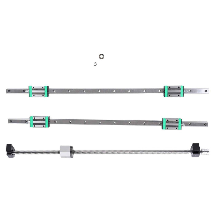DURAFORCE New 2PCS Linear Guide Rail HGR20-800mm + SFU1605-800mm Ballscrew w/ BF12 Kit