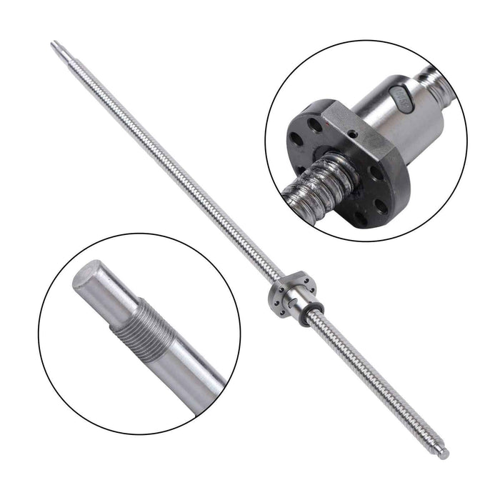 DURAFORCE New 2PCS Linear Guide Rail HGR20-800mm + SFU1605-800mm Ballscrew w/ BF12 Kit