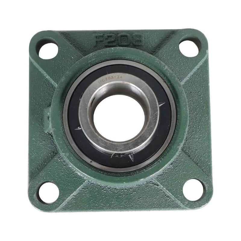 DURAFORCE 10 Pack 1-1/2" Bore UCF208-24 Pillow Block Flange Bearing 4 Bolt Solid Base