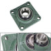 DURAFORCE 10 Pack 1-1/2" Bore UCF208-24 Pillow Block Flange Bearing 4 Bolt Solid Base