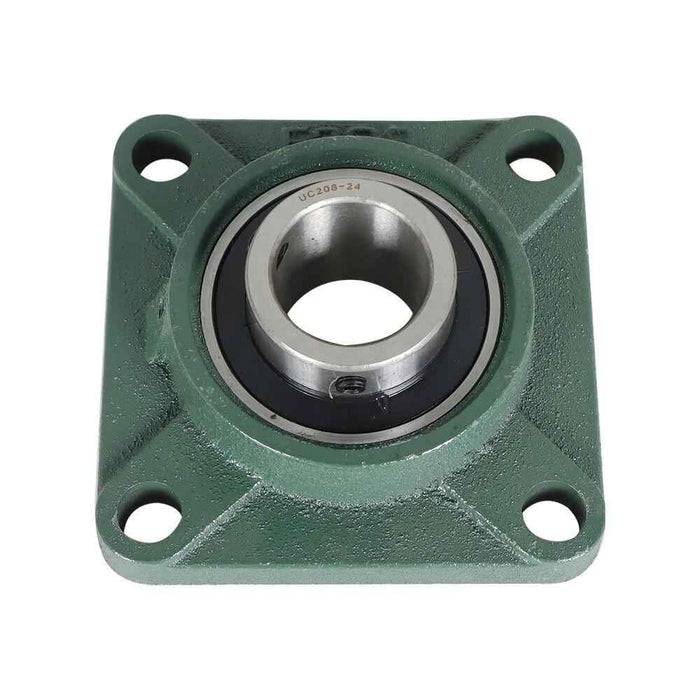 DURAFORCE 10 Pack 1-1/2" Bore UCF208-24 Pillow Block Flange Bearing 4 Bolt Solid Base