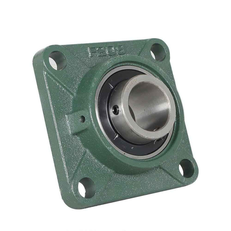 DURAFORCE 10 Pack 1-1/2" Bore UCF208-24 Pillow Block Flange Bearing 4 Bolt Solid Base
