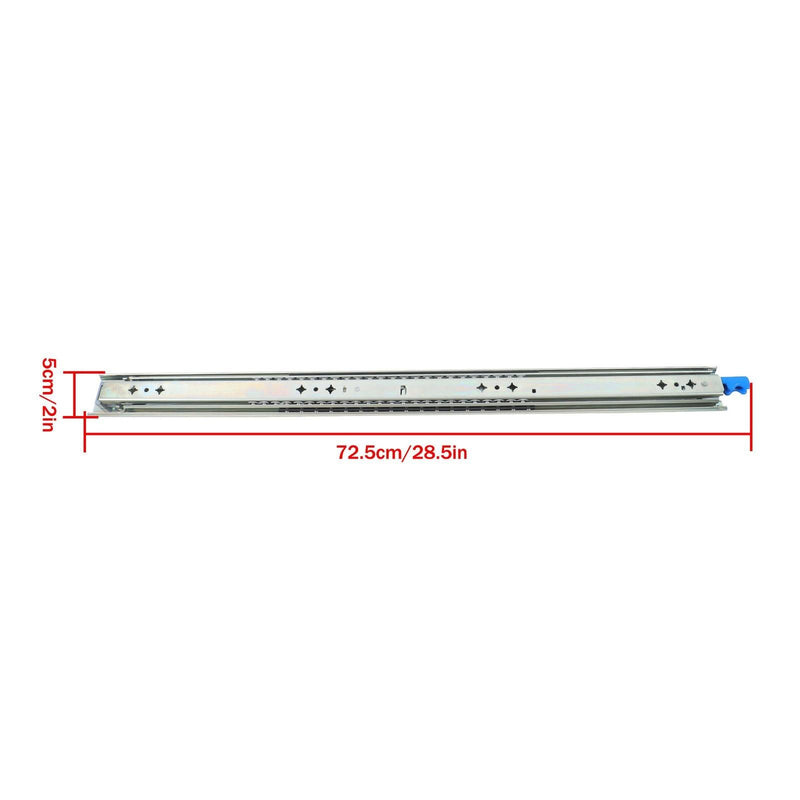 DURAFORCE 1 Pair Locking Drawer Slides 28 Inch Lock & Full Extension 250 lbs Load Capacity