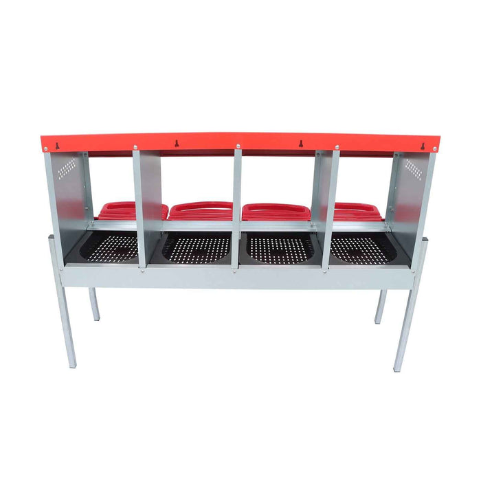 DURAFORCE Easy To Install Chicken Nesting Boxes 4 Hole Chicken Egg Laying Box W/ Perch