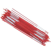 DURAFORCE Driveway Markers Snow Stakes 100 Pack of 48 Inch Long Red Reflective Markers