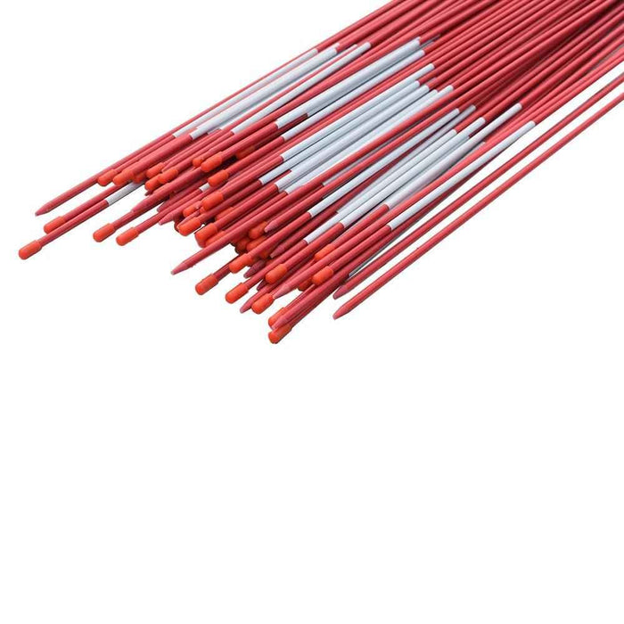 DURAFORCE Driveway Markers Snow Stakes 100 Pack of 48 Inch Long Red Reflective Markers