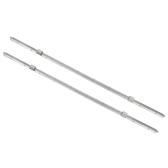 DURAFORCE New W/ 4× SBR12UU Square Type Bearings Block 2× SBR12-1500mm Linear Shaft Rail