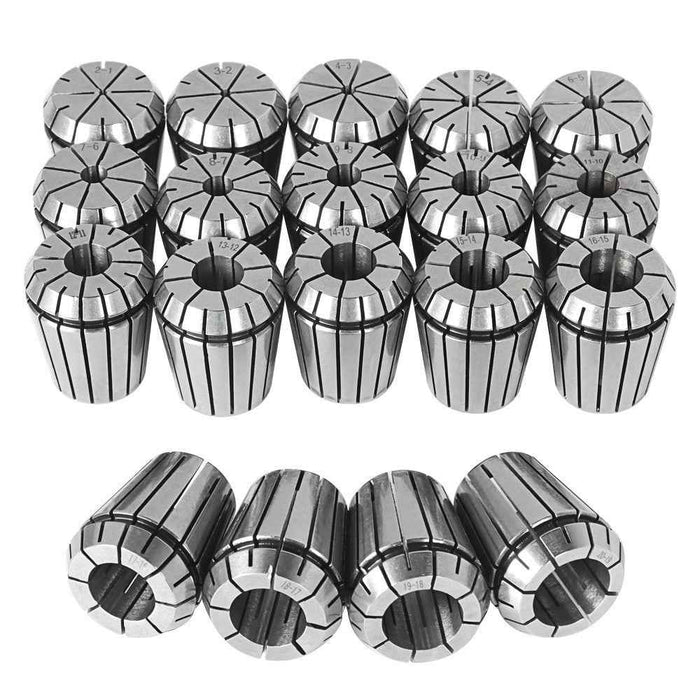 DURAFORCE 19 Pack Spring Collet Set ER32 For Machine And Milling Lathe Tool Engraving