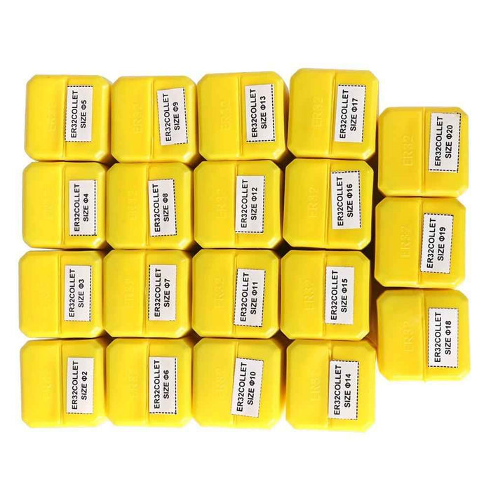 DURAFORCE 19 Pack Spring Collet Set ER32 For Machine And Milling Lathe Tool Engraving