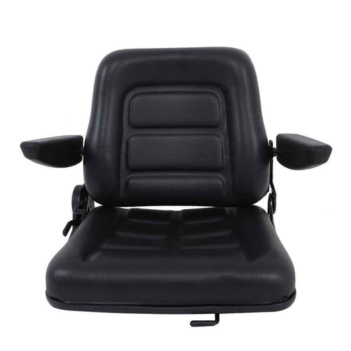 DURAFORCE Black Seat Tractors Forklift Seat Universal With Adjustable Backrest Armrest