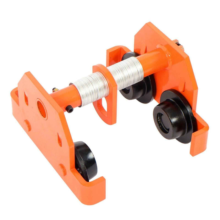 DURAFORCE Manually Trolley 2 Ton/4400LBS, Steel Push Beam Trolley, Trolley Crane 65-190mm