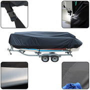 DURAFORCE Boat Cover Fishing V-Hull Runabout Trailerable Black Waterproof 11-13ft New