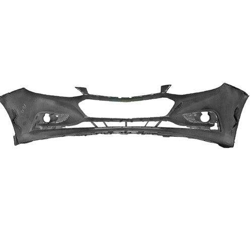 DURAFORCE NEW- Front Bumper Cover For Chevy Cruze 2016 2017 2018 w/o Park Assist Black