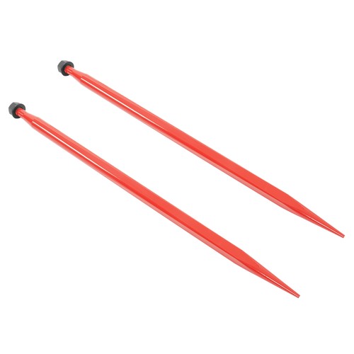 DURAFORCE 2Pcs Hay Bale Spear 47" 3000 lbs Quick Attach Spike Fork for Tractors Loaders