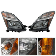 DURAFORCE Headlight Black For Toyota Prius 2006 2007 2008 2009 Headlamp Left+Right Side
