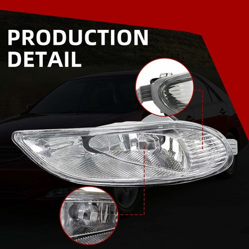 DURAFORCE Clear Fog Light for Toyota Corolla 2005-2008 for Toyota Camry 2002 2003 2004