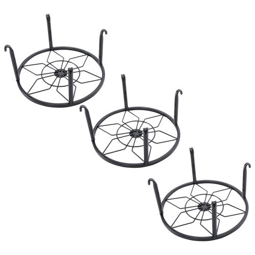 DURAFORCE 3PCS Plant Stand for Flower Pot Potted Holder Indoor Outdoor Metal 9in