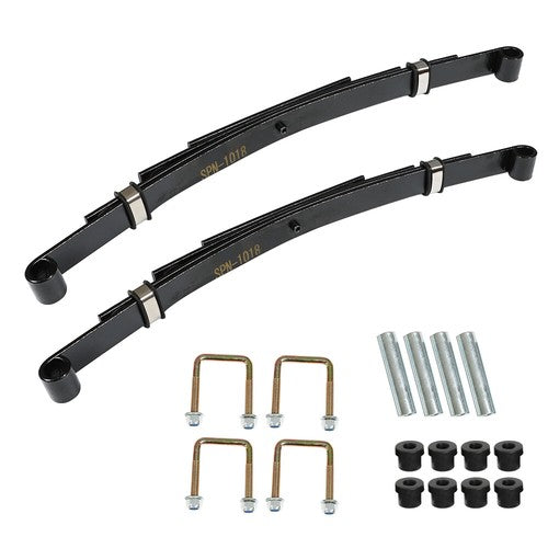 DURAFORCE Heavy Duty Rear Leaf Springs 4-Leaf For EZGO TXT Golf Cart 2 Set 1995-2013 US