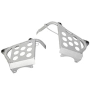 DURAFORCE Silver Heel Guards footrest stand For Yamaha Banshee LH+RH Nerf Bars 87-06 1990