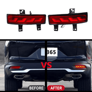 DURAFORCE Red Lens Rear Bumper Reflector Fog Light LED Brake Lamp For Honda CRV 2020-2022