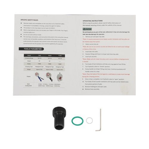 DURAFORCE 7842B Hydraulic A/C Hose Crimper PVC Rubber Hose Crimping Kit Hand Pump