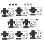 DURAFORCE Pack of 8 Trailer Axle Kits w/ 1" Round BT8 Spindle & 4 on 4" Bolt Idler Hub