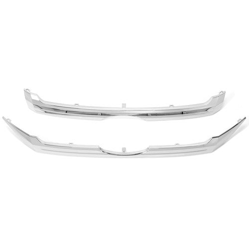 Front Upper Center Grille Trim Grill Chrome Set for 2011-2014 Ford Edge 2 Pcs