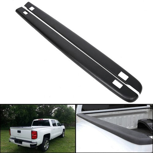 Pair Bed Rail Caps Side Covers for Chevy Silverado 5.8 Ft Bed 2007-2013