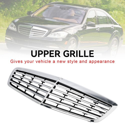 DURAFORCE Front Chrome Grill for Mercedes Benz S-Class 2010-13 W221 S550 S600 S63 AMG