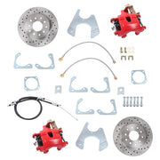 DURAFORCE For Calipers Chevelle GTO El Camino 64-72 GM 10 12 Bolt Rear Disc Brake Kit Red