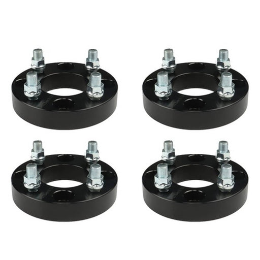 DURAFORCE 4× 1" For Golf Cart Black Wheel Spacers 1/2x20 Studs Bolt Pattern 62mm Hub Bore