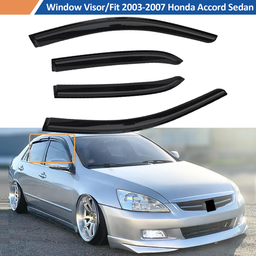 DURAFORCE Window Trim Visors Rain Guard Deflector for 2003-2007 for Honda Accord Sedan