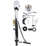 DURAFORCE 30" Chrome Tilt Auto Steering Column w/ 9 Hole Wheel Adapter Key Stainless Steel