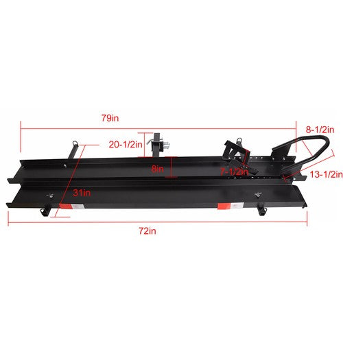 DURAFORCE Motorcycle Carrier Hitch Mount Dirt Bike Rack 2inch Trailer Scooter Hauler Ramp