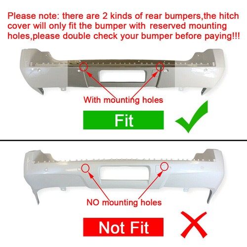 DURAFORCE New Rear Bumper Tow Hitch Hole Cover For 2007-2014 Cadillac Escalade GM1129106