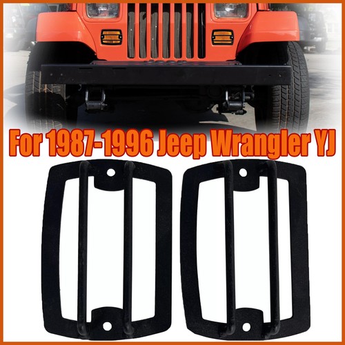 DURAFORCE For 1987-1996 Jeep Wrangler YJ Front Bumper Turn Signal Light Guard Cover Side