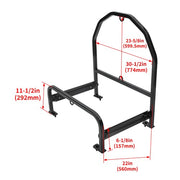 DURAFORCE Powder Coated Steel Spare Tire Carrier For Super Singles Adjustable Semi Truck