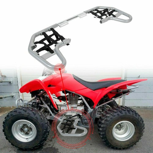 DURAFORCE Pair of Nerf Bars Silver bar Black nets Aluminum For Honda TRX 250EX 250X 01-24