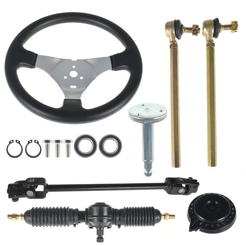 DURAFORCE 110cc Steering Wheel Assembly & Gear Rack Pinion Fit For Go Kart Quad Parts New