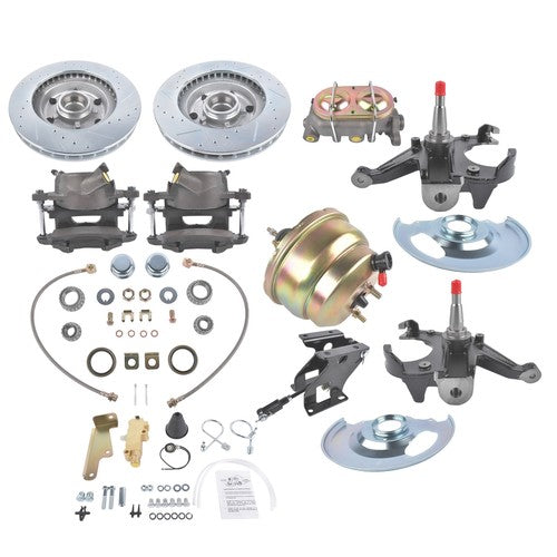 DURAFORCE For Chevy C10 Suburban Base Truck Front Disc Brake Conversion Kit 6 Lug Wheels