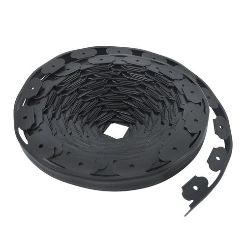 DURAFORCE Garden Edging Landscape Edging with 64 8in Spikes for Lawn 1.5 Inch 100FT Black