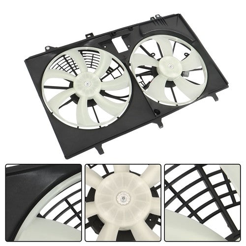 DURAFORCE Radiator Condenser Cooling Fan Assembly For Toyota Sienna Lexus RX350 2011-2016