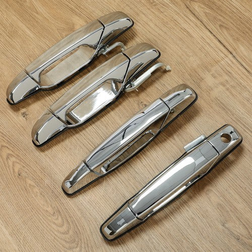 Chrome Door Handles Left Right for Chevy Tahoe Yukon Sierra Denali 07-13 4Pack