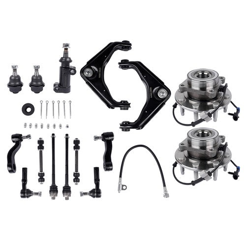 DURAFORCE Front Wheel Hub Bearing Control Arm Suspension Kit for GMC Sierra 1500 2500 HD